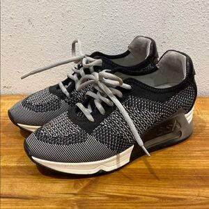 Ash Sneakers: Black and Gray Wedge Sneakers